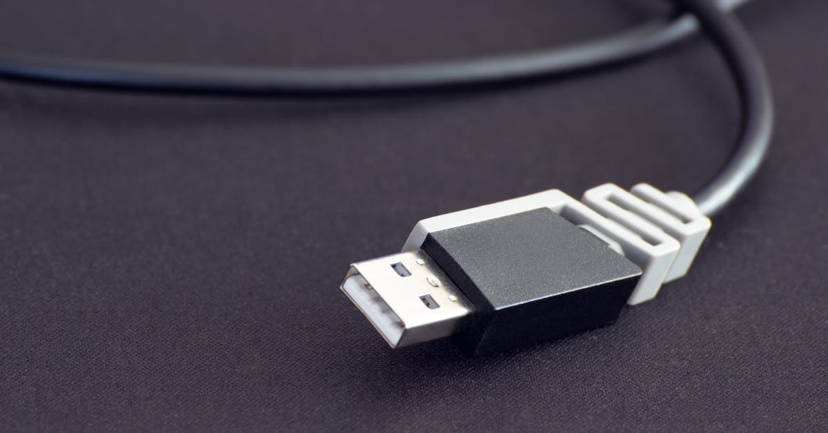 detailed close up of a black usb cable with a black background highlighting connectivity technology